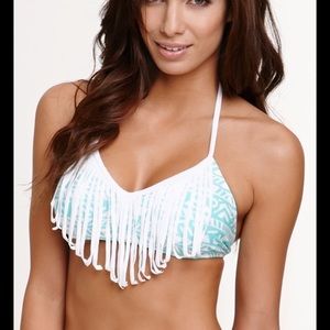 PacSun LA Hearts Fringe bikini top